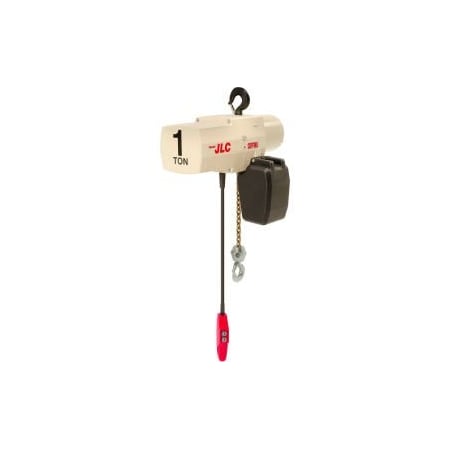Cm Coffing JLC 1 Ton, Electric Chain Hoist W Chain Container, 20' Lift, 16 FPM, 115230V 08241W